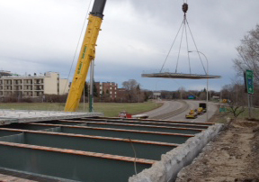 Photo of construction on Xerxes Avenue Bridge in Richfield.
